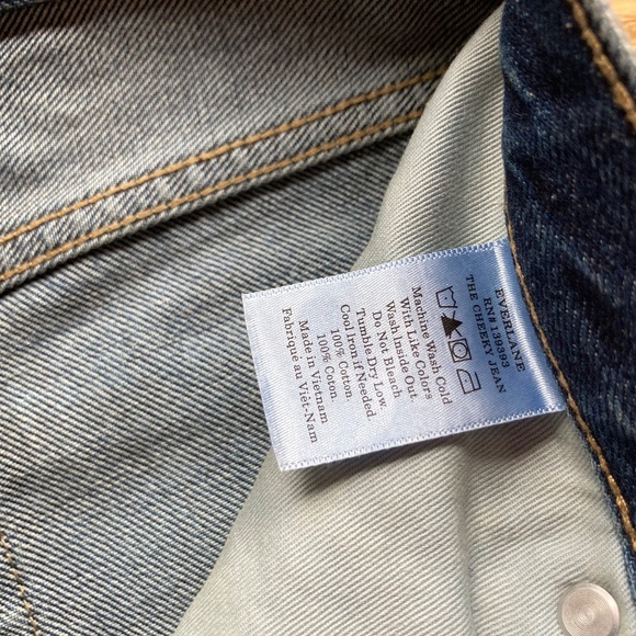 Everlane 90s Cheeky Jean 24 Crop Distressed Indigo LIKE NEW - Picture 12 of 12